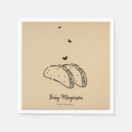 Papel Guardanapo de Chuveiro de Bebê Tacos