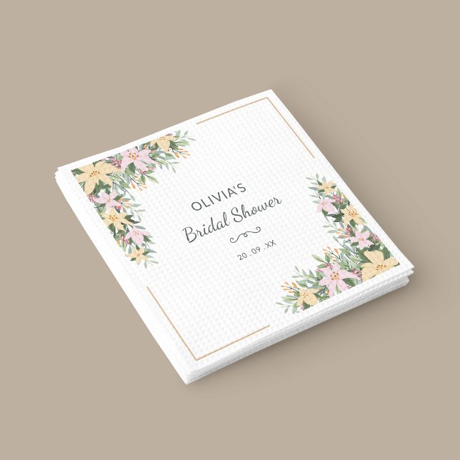 Papel Guardanapo de Chuveiro de Noiva Romântico Floral (Criador carregado)