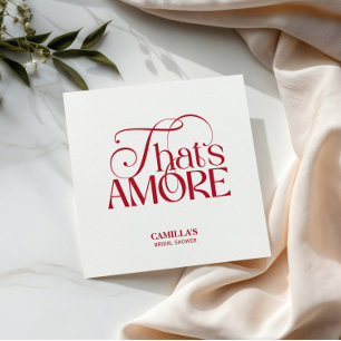 Papel Guardanapo de chuveiro de noiva tipografia Amore V