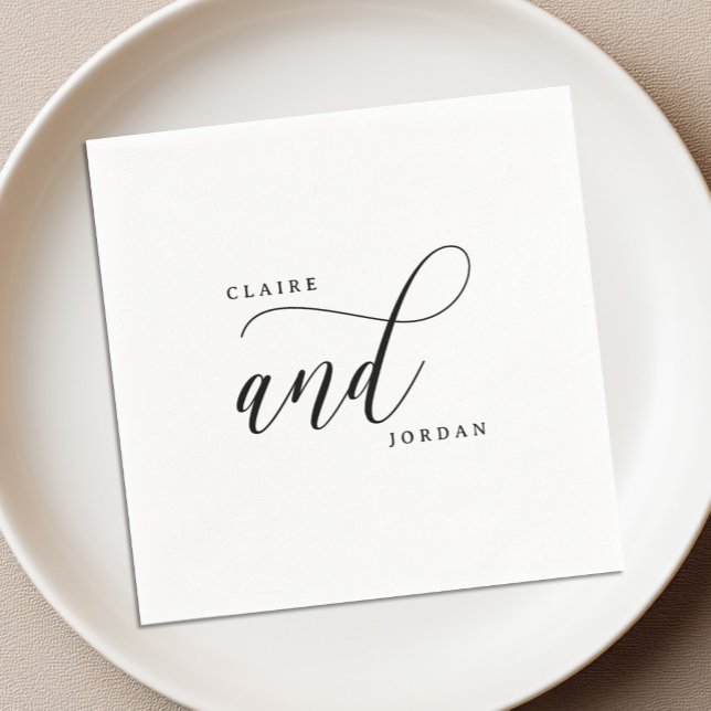 Papel Guardanapo de Cocktail Casamento Romance Clássico (Criador carregado)