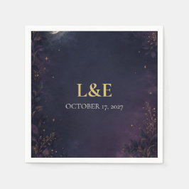 Papel Guardanapo de Cocktail de Casamento Gótico Celesti