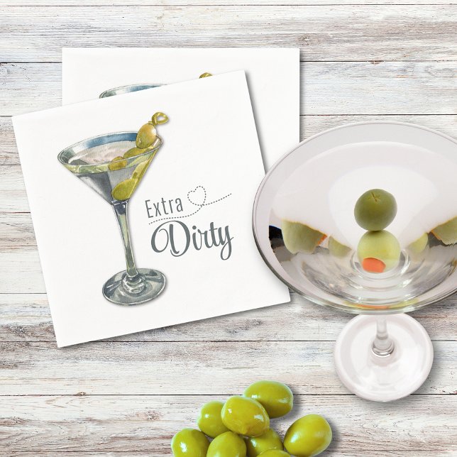 Papel Guardanapo de Cocktail Extra Dirty Martini (Criador carregado)