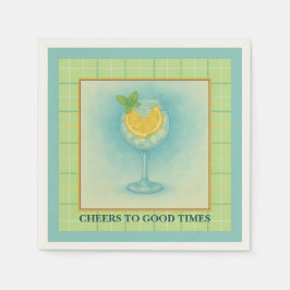 Papel Guardanapo de Cocktail | Gin & Limão Recepção de V