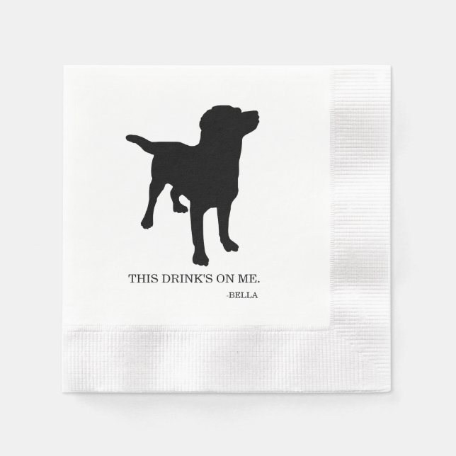 Papel Guardanapo de Cocktail para Amantes de Animais (Frente)