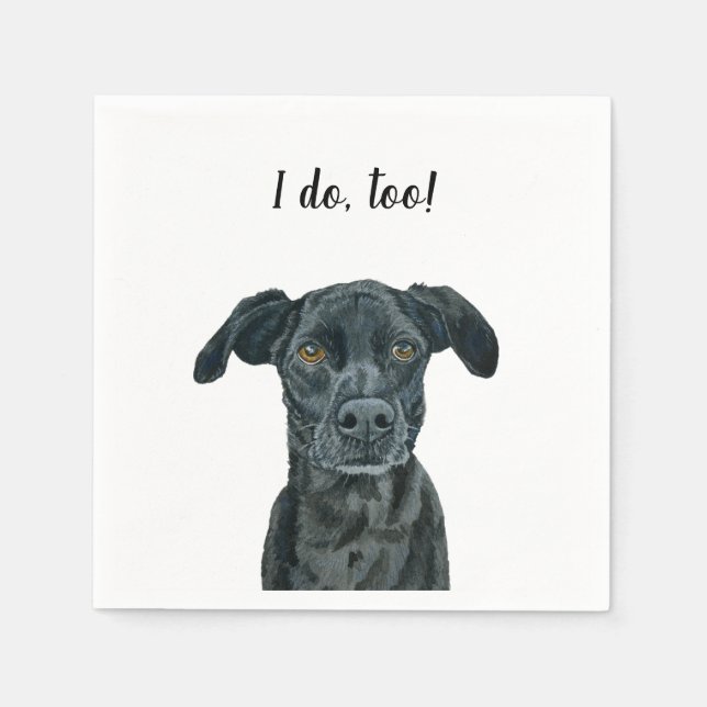 Papel Guardanapo de Cocktail Personalizado Black Dog (Frente)