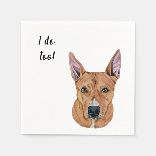 Papel Guardanapo de Cocktail Personalizado Cachorro Marr (Frente)