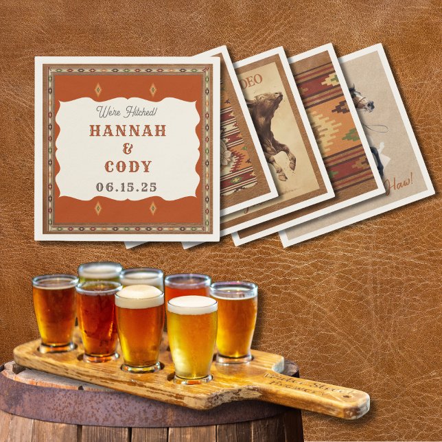 Papel Guardanapo de Cocktail Personalizado do Velho Oest (Criador carregado)