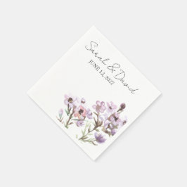 Papel Guardanapo de Cocktail Personalizado Flor Elegante