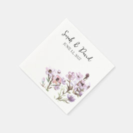 Papel Guardanapo de Cocktail Personalizado Flor Elegante