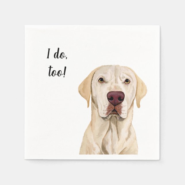 Papel Guardanapo de Cocktail Personalizado White Dog (Frente)