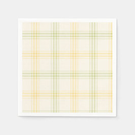 Papel Guardanapo de Cocktail | Xadrez de Lima e Limão | 
