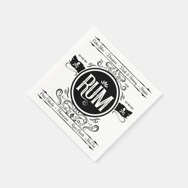 Papel Guardanapo de Coquetel de Rum (Canto)
