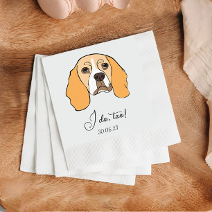 Papel Guardanapo de Coquetel Personalizado Beagle Eu Tam