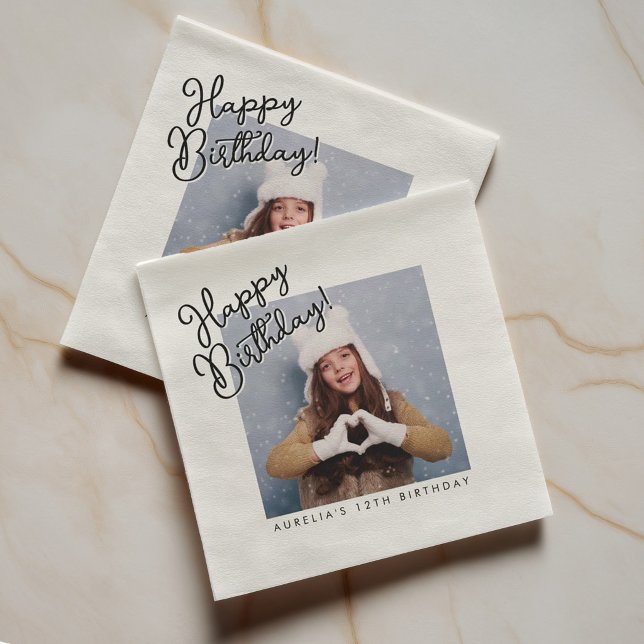 Papel Guardanapo de festa com foto personalizada para an (Criador carregado)