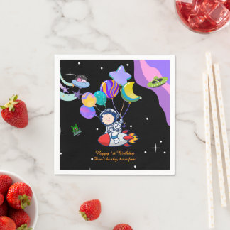 Papel Guardanapo de Festa de Aniversário Espacial | Deco