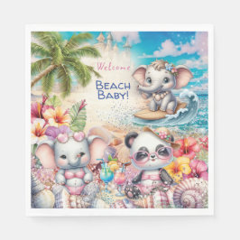 Papel Guardanapo de Festa de Bebê na Praia