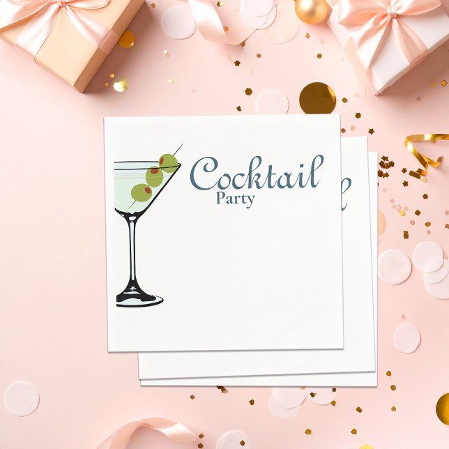 Papel Guardanapo de Festa de Cocktail com Copo de Martin (Criador carregado)