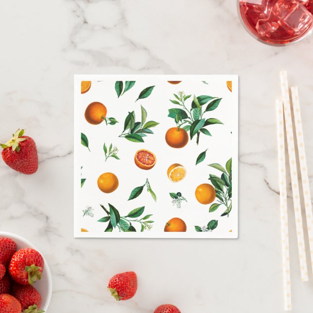 Papel Guardanapo de festa de laranja cítrica (Insitu)