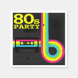 Papel guardanapo de festa dos anos 80