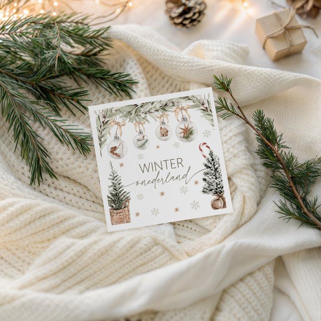 Papel Guardanapo de festa Winter Onederland (Criador carregado)