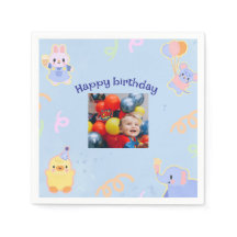 Guardanapo de Foto de Natal Personalizado