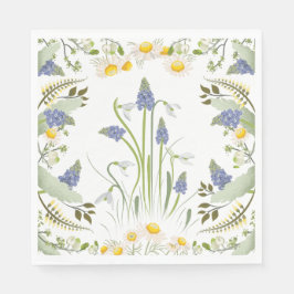 Papel Guardanapo de Jantar de Flores de Verão