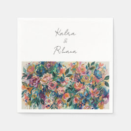 Papel Guardanapo de Jardim Floral Vibrante