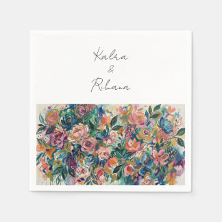 Papel Guardanapo de Jardim Floral Vibrante