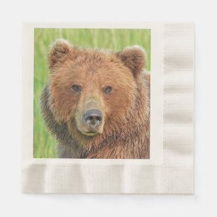 Papel Guardanapo de Luncheon cunhado com urso pardo