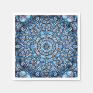 Papel Guardanapo de Natal Azul Decorativo de Festa