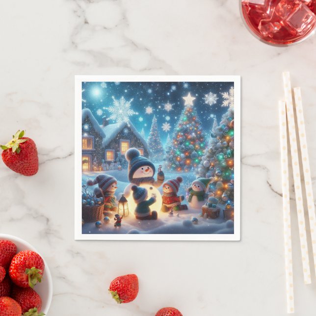 Papel Guardanapo de Natal Homem de Neve Encantado (Insitu)