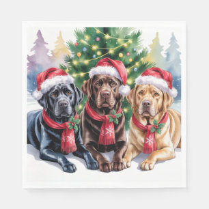 Papel Guardanapo de Natal Labrador