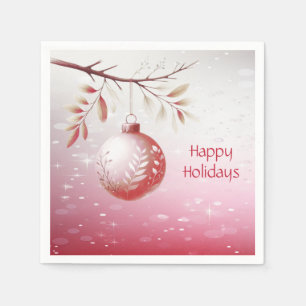 Papel Guardanapo de Natal Pink Decorativo Festa