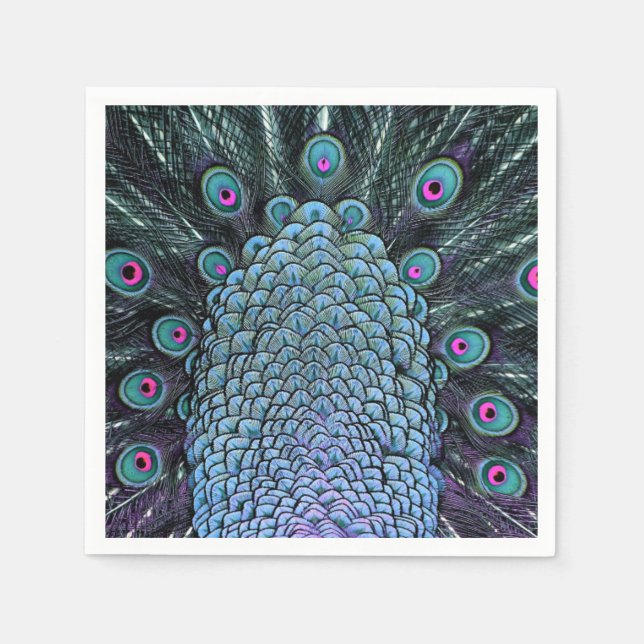 Papel Guardanapo de pavão (Frente)