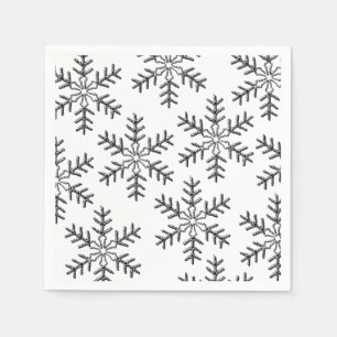 Papel Guardanapo de prata do Natal dos flocos de neve