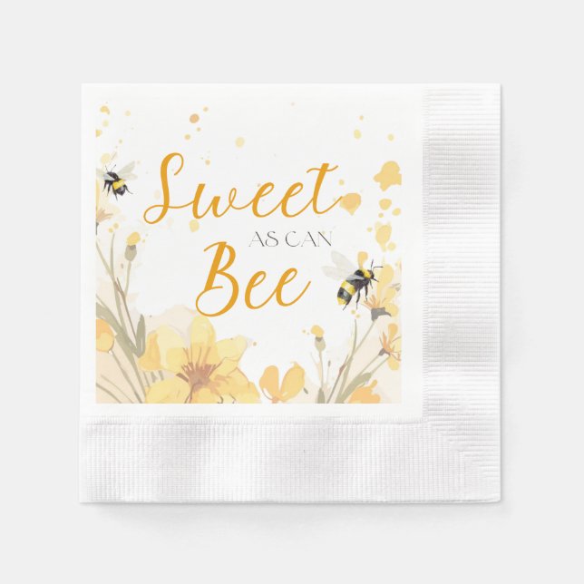 Papel Guardanapo de sobremesa Doce como Abelha (Frente)