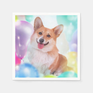 Papel Guardanapo de sorriso do Corgi de Galês do
