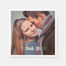 Guardanapo de tipografia de foto personalizada