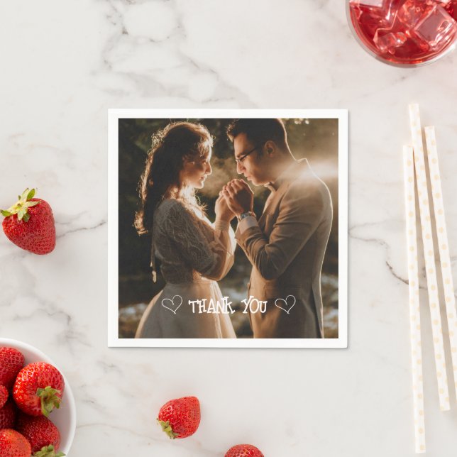 Papel Guardanapo de tipografia de foto personalizada (Insitu)