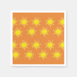 Papel Guardanapo do amarelo alaranjado de Sun