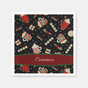 Papel Guardanapo do café do Natal de Latte do café