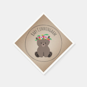 Papel Guardanapo do chá de fraldas de Cub de urso do