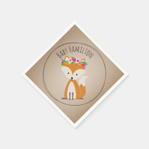 Papel Guardanapo do chá de fraldas do Fox do bebê de