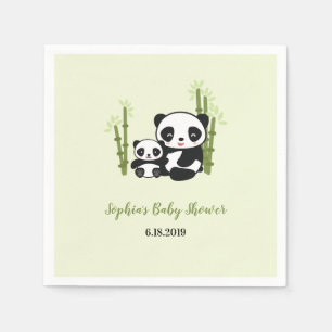 Papel Guardanapo do chá de fraldas do urso de panda da