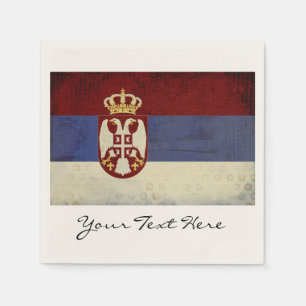 Papel Guardanapo do partido da bandeira de Serbia