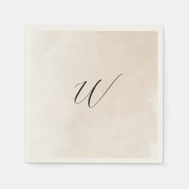 Papel Guardanapo Inicial de Casamento com Aquarela