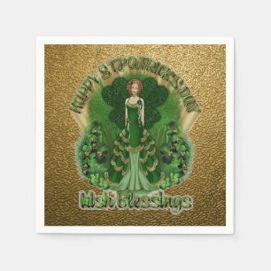 Papel Guardanapo irlandeses do ouro do Dia de São