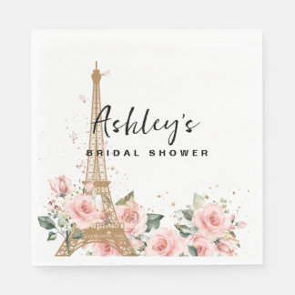Papel Guardanapo para chá de noiva com tema Paris francê