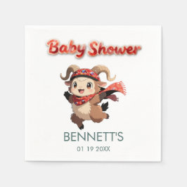 Papel Guardanapo para Chás de Bebê de Inverno Carneirinh