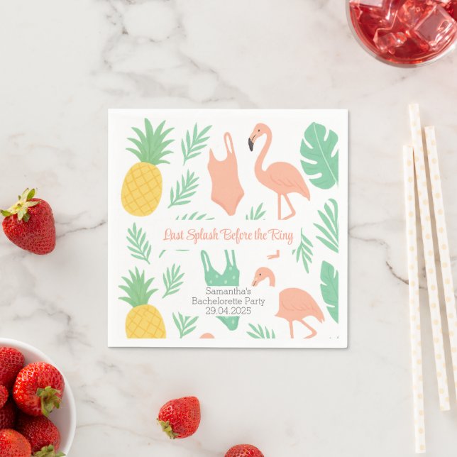 Papel Guardanapo para Despedida de Solteira Tropical | F (Insitu)